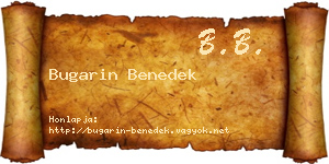 Bugarin Benedek névjegykártya